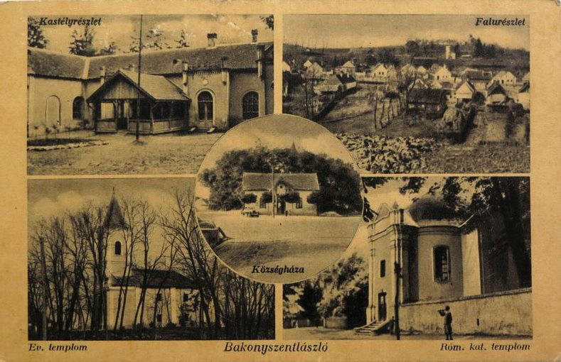 Bakonyszentlászlói képeslap a 20. század első feléből Bakonyszentlaszlo kepeslap