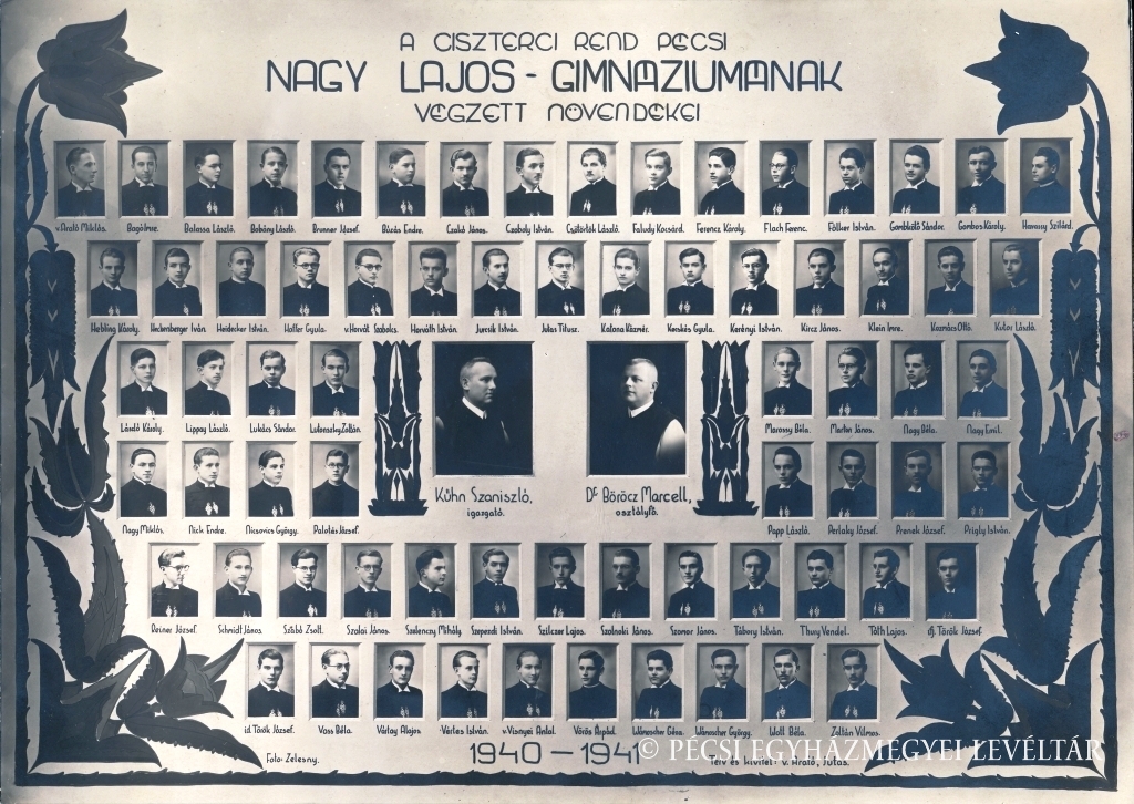 Ciszterci gimnazium vegzos osztalya 1941