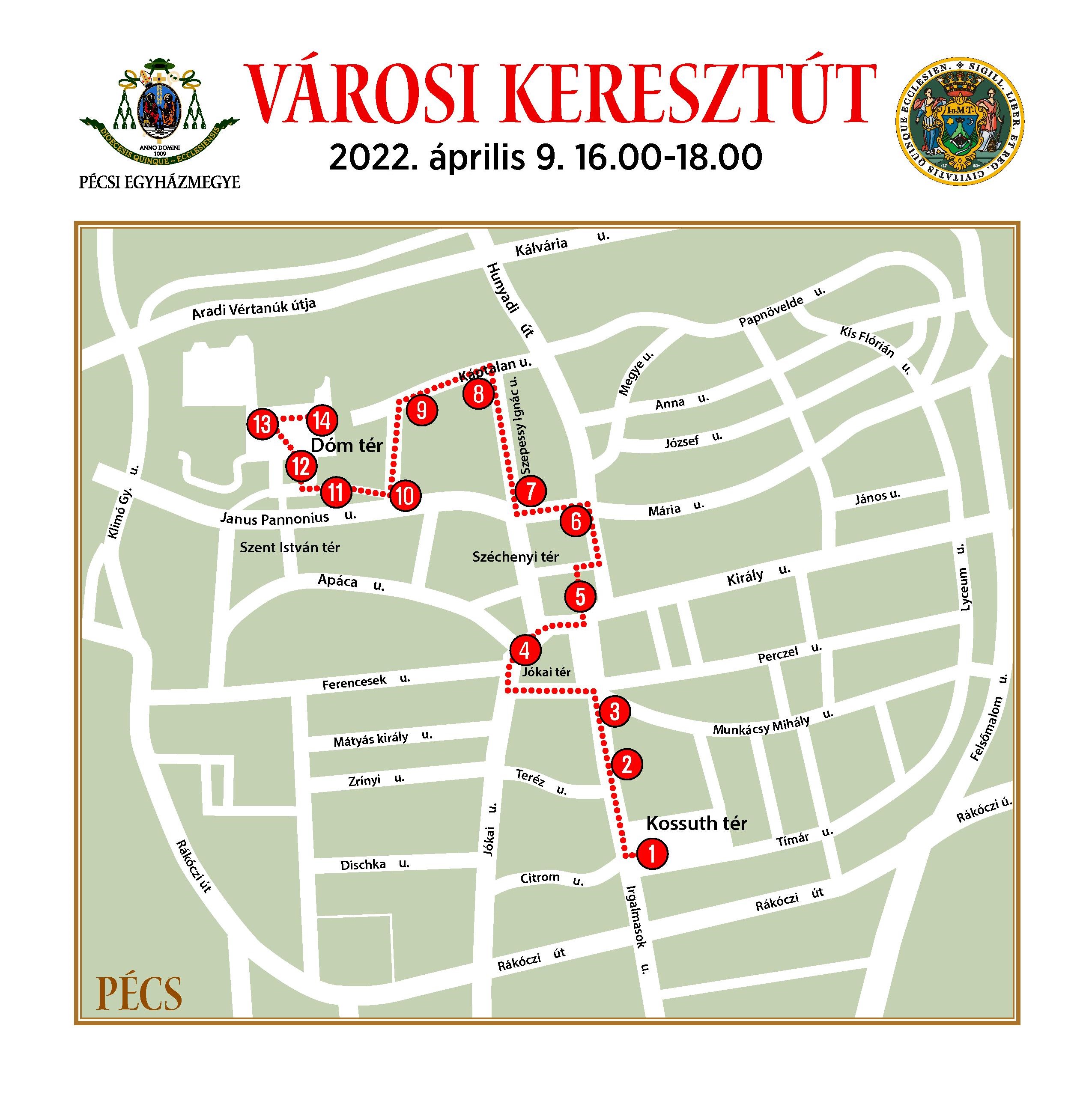 varosi keresztut terkep