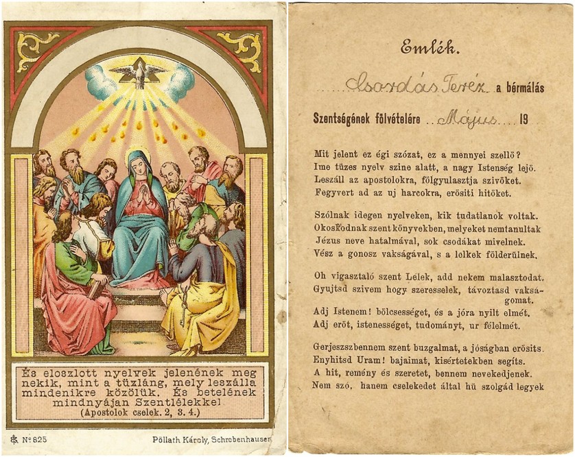 Bermalasi emlek Csordas Terez 1890k