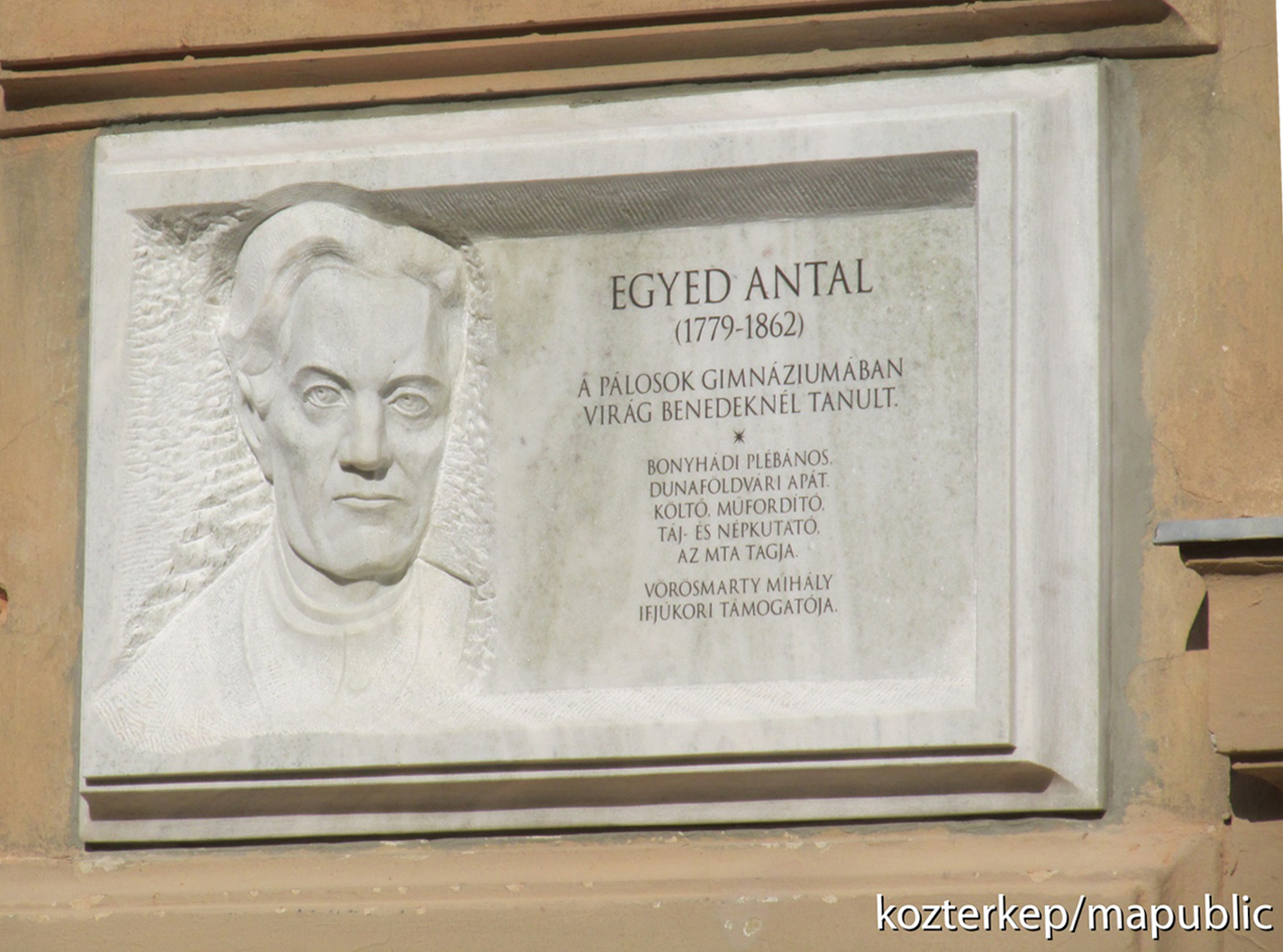 Egyed Antal emlektabla Szekesfehervar