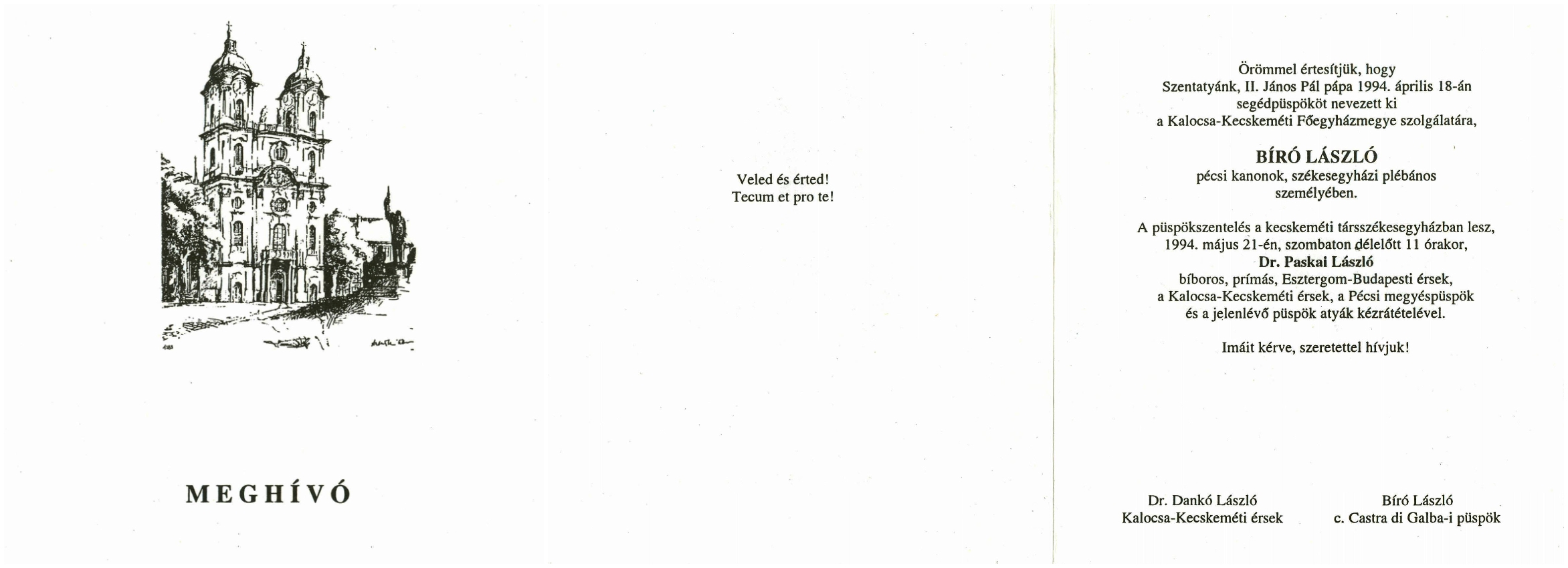 puspokkeszenteles meghivo 1994