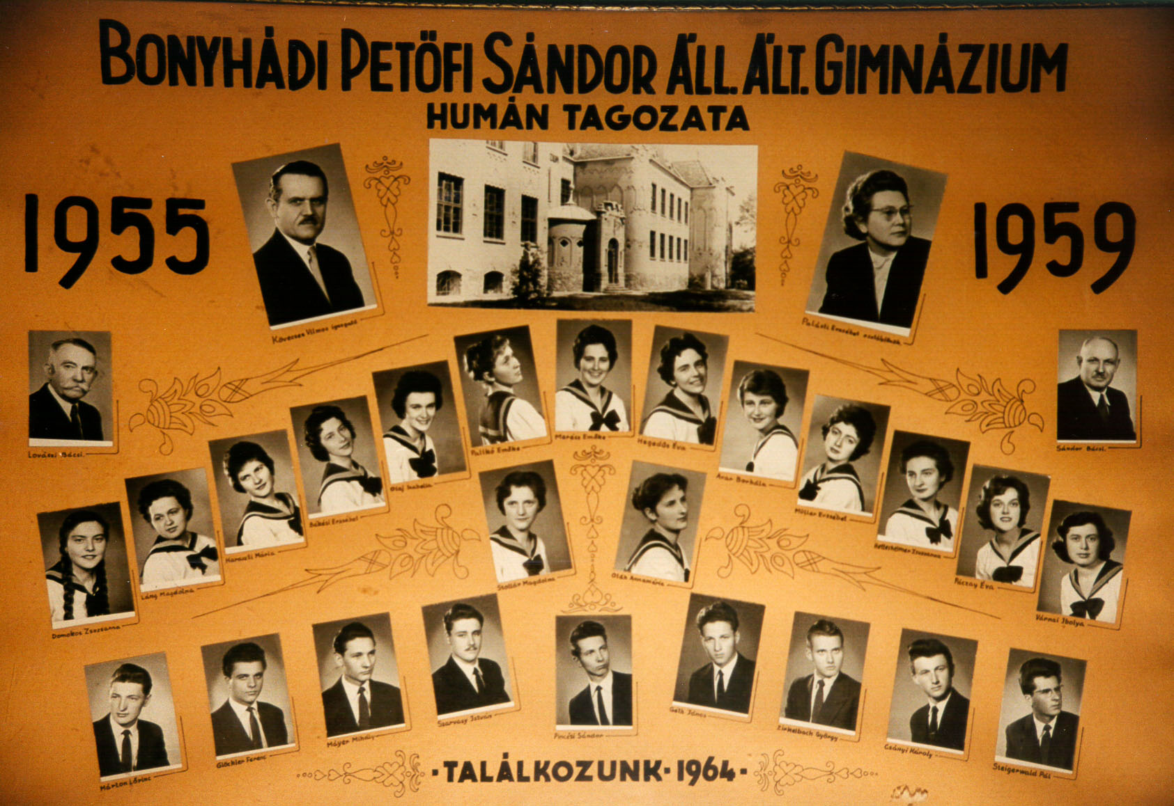 Bonyhadi Gimnazium tablo1959 h