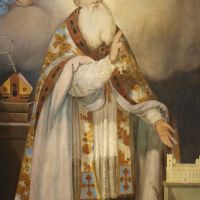 A Szent Mór kápolna első oltárképe (Boross Nepomuk János, 1849.)