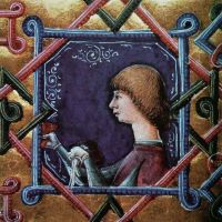 A korábban Janus Pannoniusnak tulajdonított arckép a bécsi Plautus-kódexben (Forrás: Wikipédia)